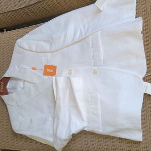 Talla white linen suit, 38S jacket 32x30 pants